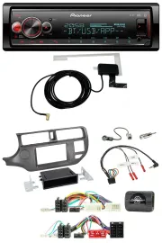 Автомагнитола Pioneer Bluetooth, DAB, USB для Kia Rio UB 2011–2015 антрацит
