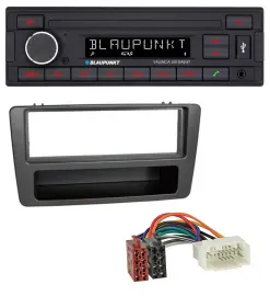 Автомагнитола для Honda Civic Blaupunkt DAB, MP3, Bluetooth, USB (2001–2003, ручной климат-контроль), антрацит