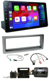 Pioneer Bluetooth DAB Lenkrad USB Autoradio für Citroen C5 ab 2005 grau-metallic