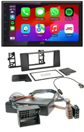 Автомагнитола JVC 2DIN Bluetooth USB MP3 DAB для BMW 5 Series E39 и X5 E53 (для активной аудиосистемы)