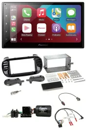 Автомагнитола для Fiat 500 Pioneer 2-DIN Bluetooth USB DAB Fakra 2008–2015 черная