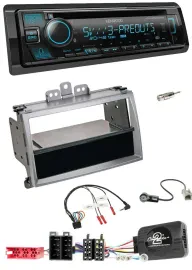 Автомагнитола Kenwood Bluetooth USB CD DAB для Hyundai i20 (2009–2011), серебристая