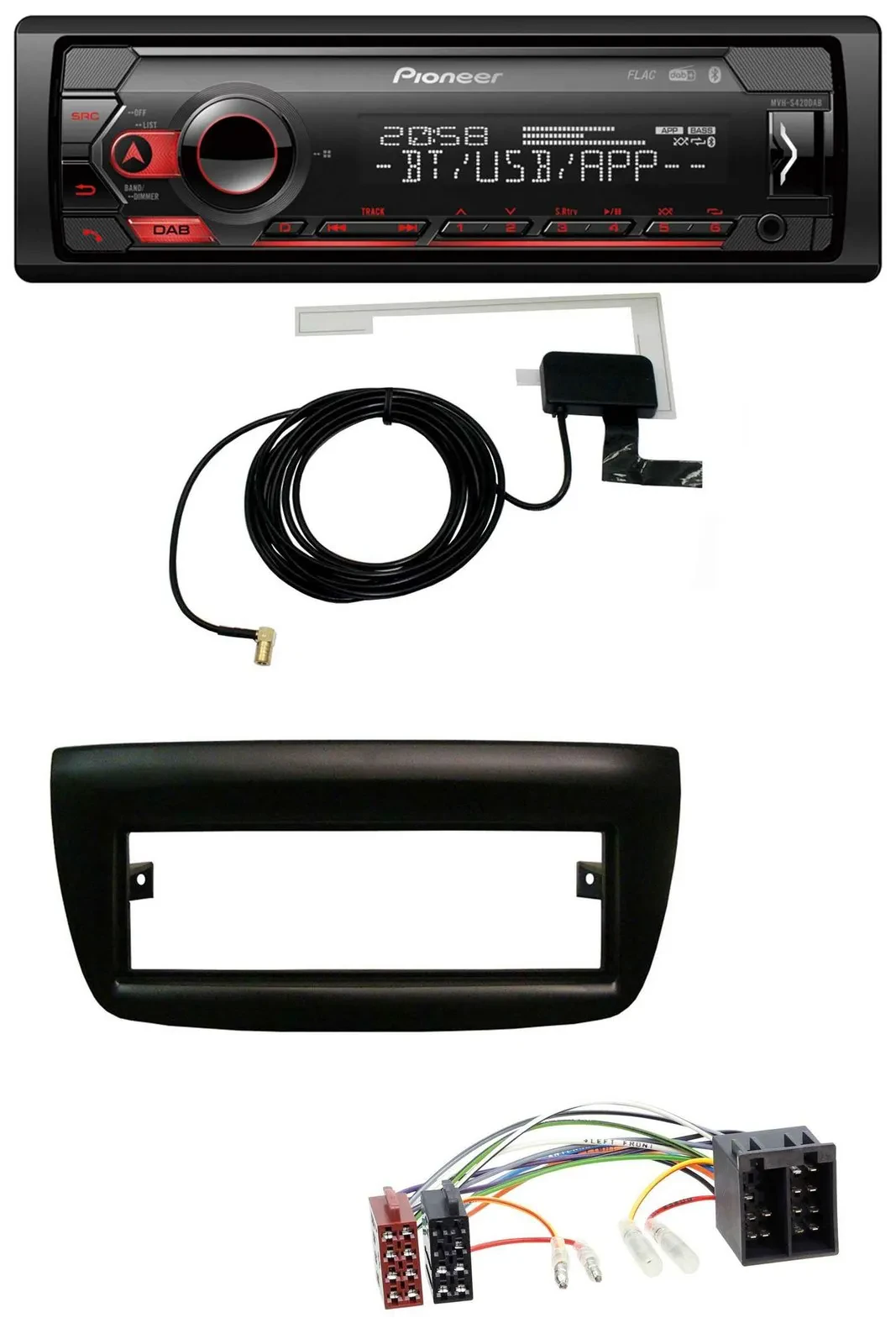 Pioneer DAB USB MP3 Bluetooth Autoradio für Fiat Doblo 12-15 Opel Combo 10-15