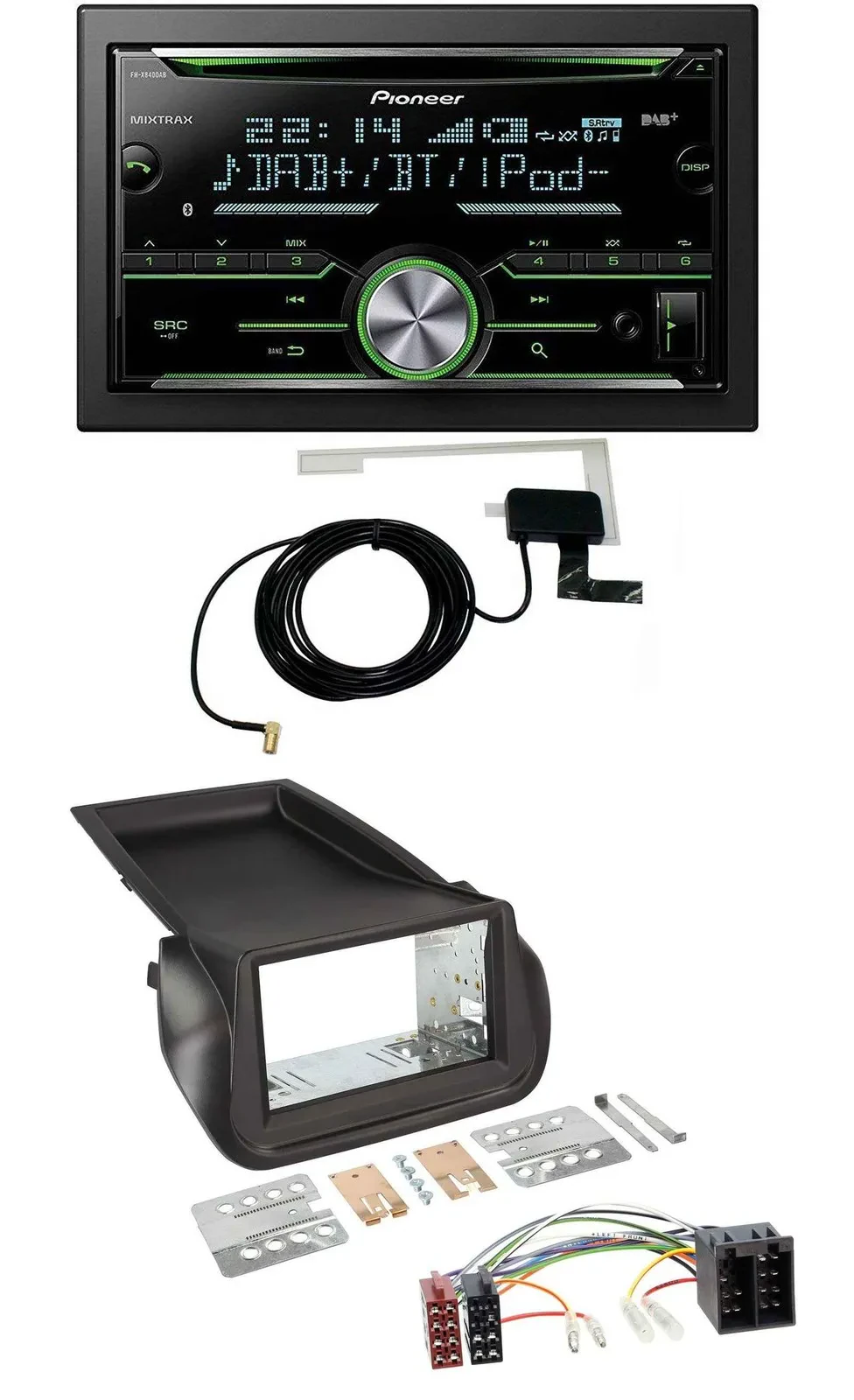 Автомагнитола Pioneer CD USB MP3 Bluetooth 2DIN DAB для Citroen Nemo, Fiat Fiorino