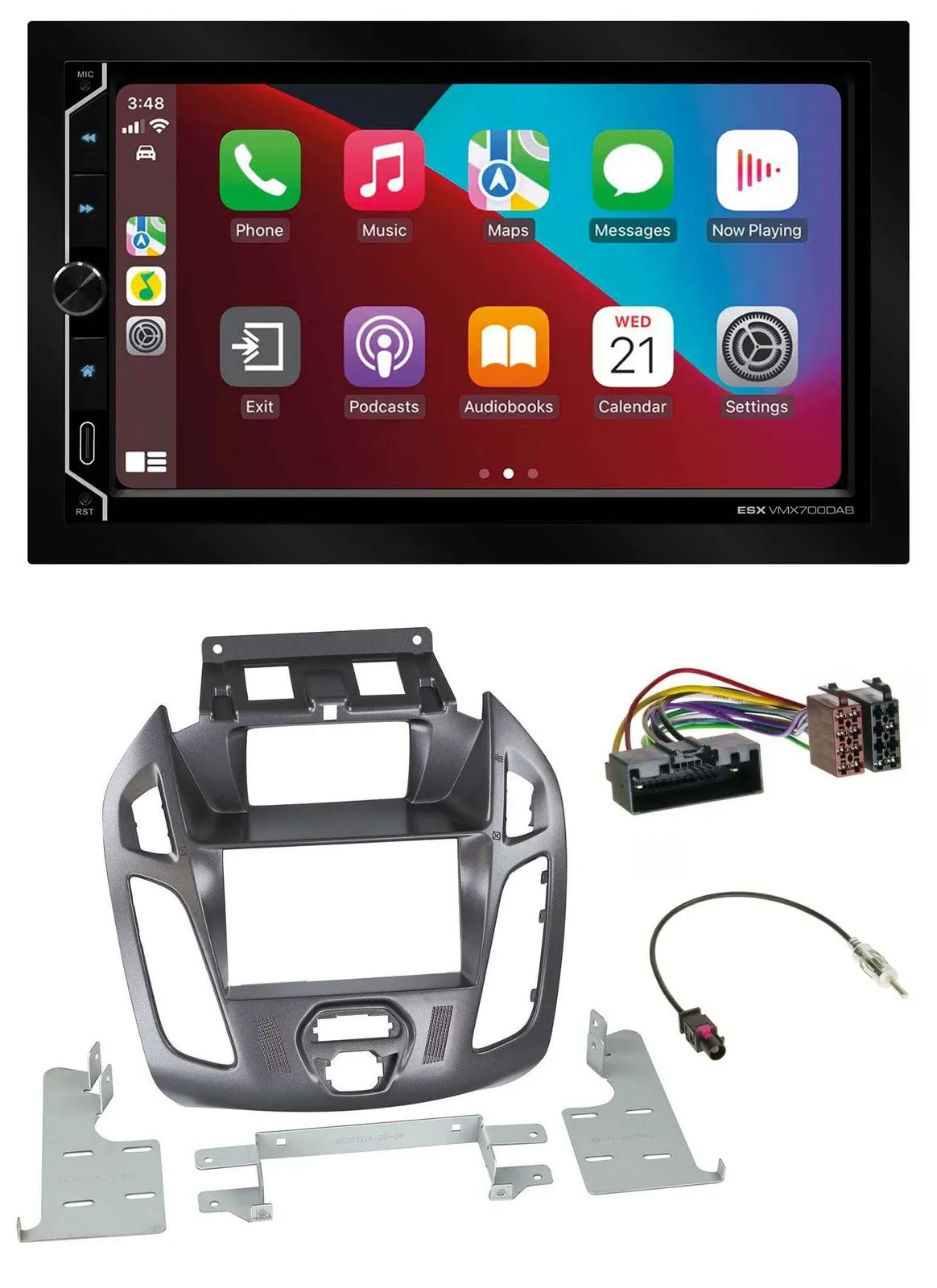 ESX 2DIN DAB USB MP3 Bluetooth Autoradio für Ford Transit mit Display 2012-2018