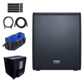QSC LS118 18" High Powered Active DJ PA Sub Subwoofer w Cover Package