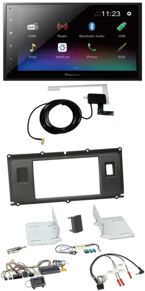 Pioneer DAB Lenkrad Bluetooth 2DIN USB Autoradio für Land Rover Evoque Blindstop
