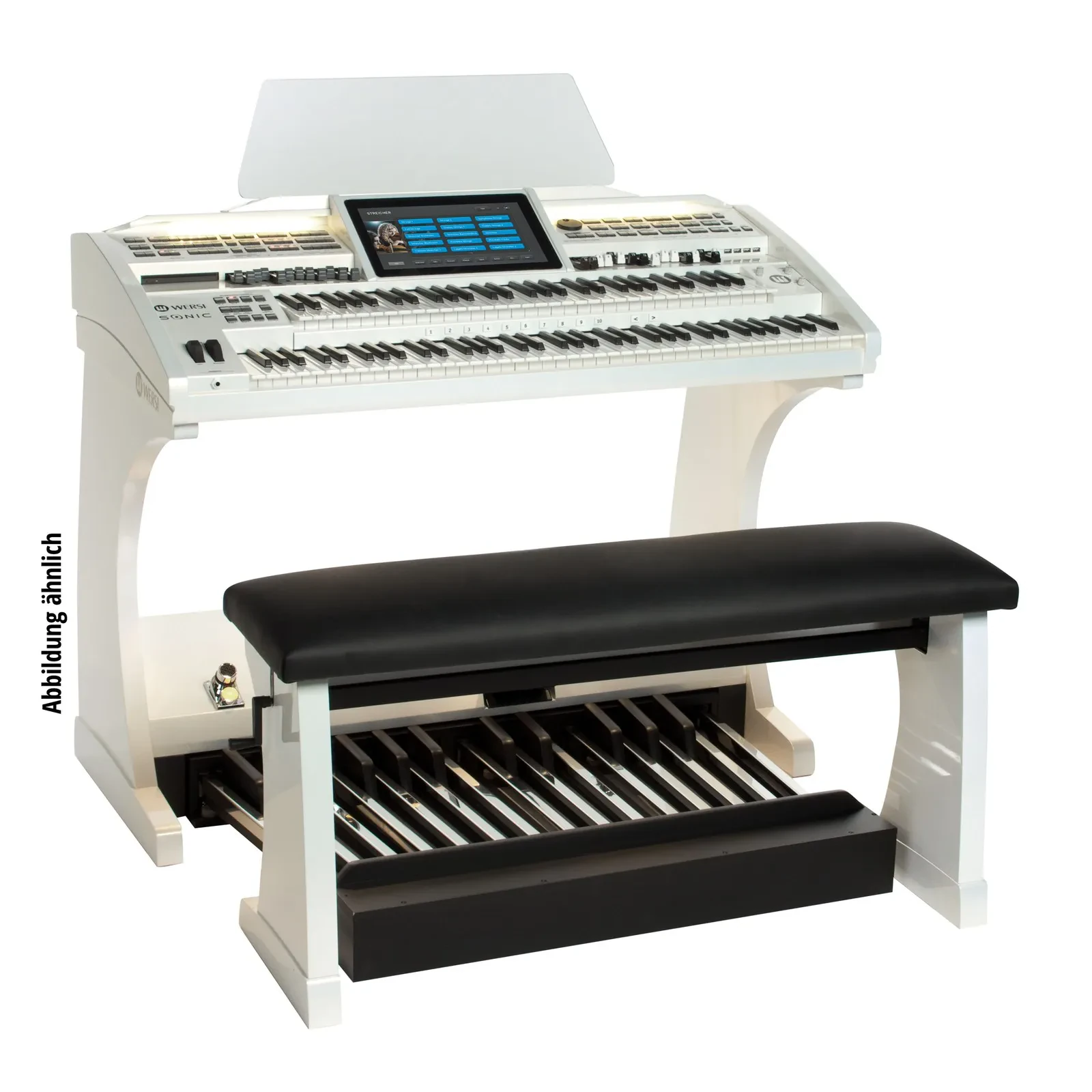 OAX700LS Elektronische Orgel Perlmutt Weiß 25-Tastenpedal Touch-Display