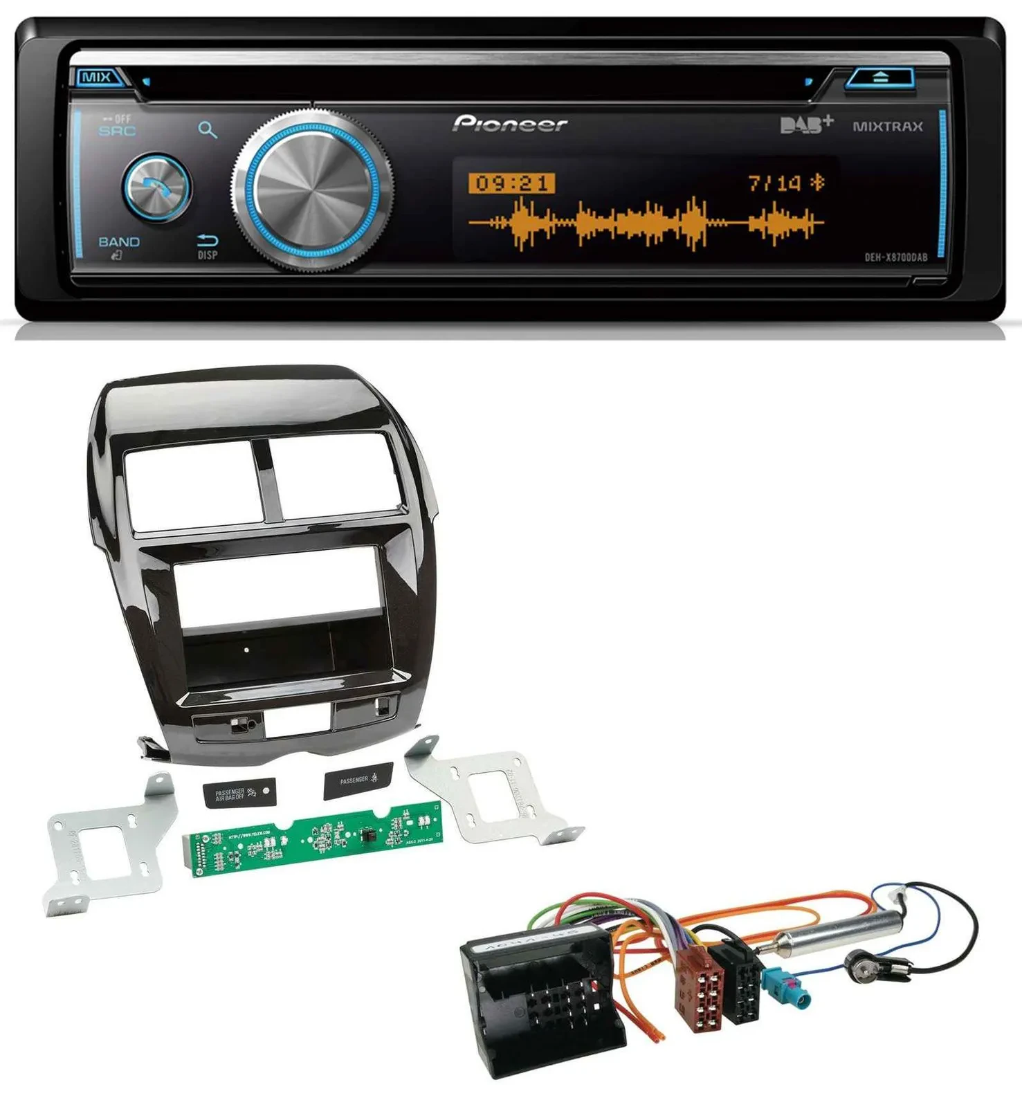 Pioneer MP3 DAB USB CD Bluetooth Autoradio für Citroen C4 Aircross Mitsubishi AS