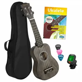 CASCHA HH 3969 Multili. Sopran Ukulele Set schwarz