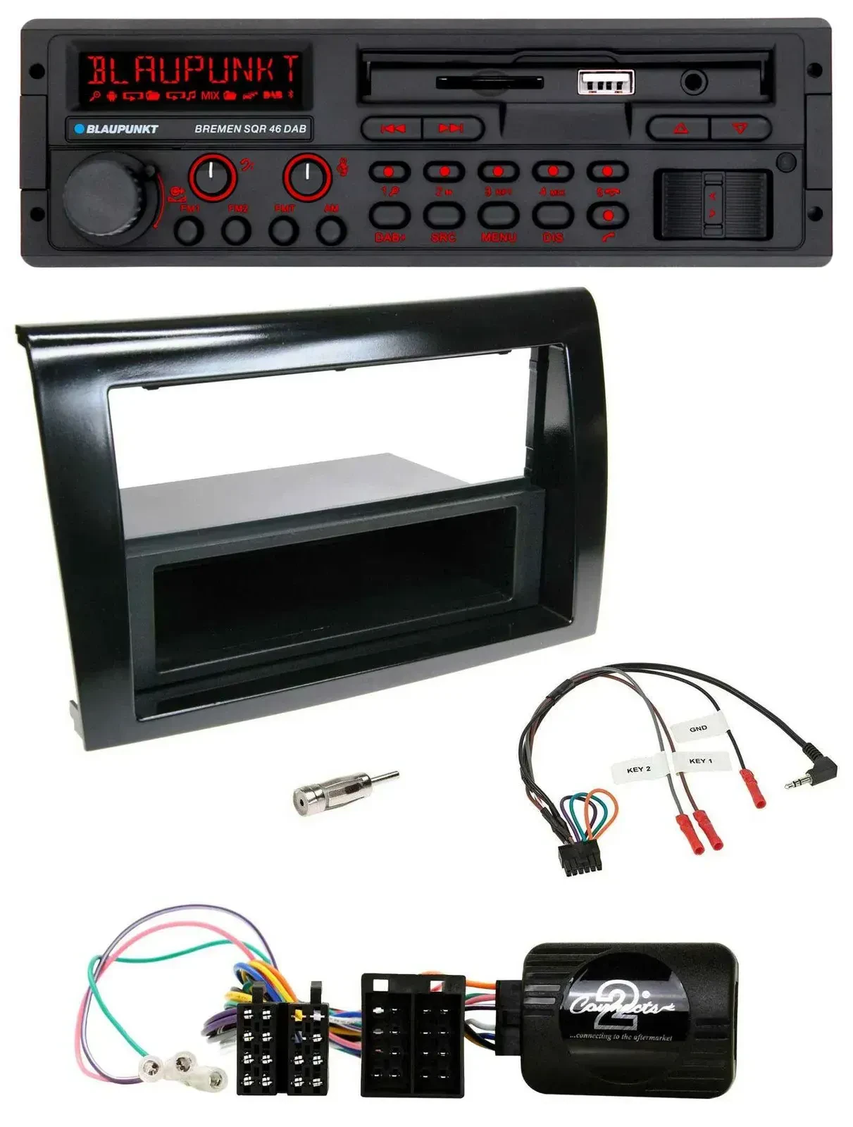 Blaupunkt SD Lenkrad USB Bluetooth DAB Autoradio für Fiat Bravo 2007-2014