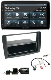 Автомагнитола Blaupunkt USB, DAB, SD, Bluetooth, совместимая с кнопками на руле, для Fiat Idea (2006–2012) черный