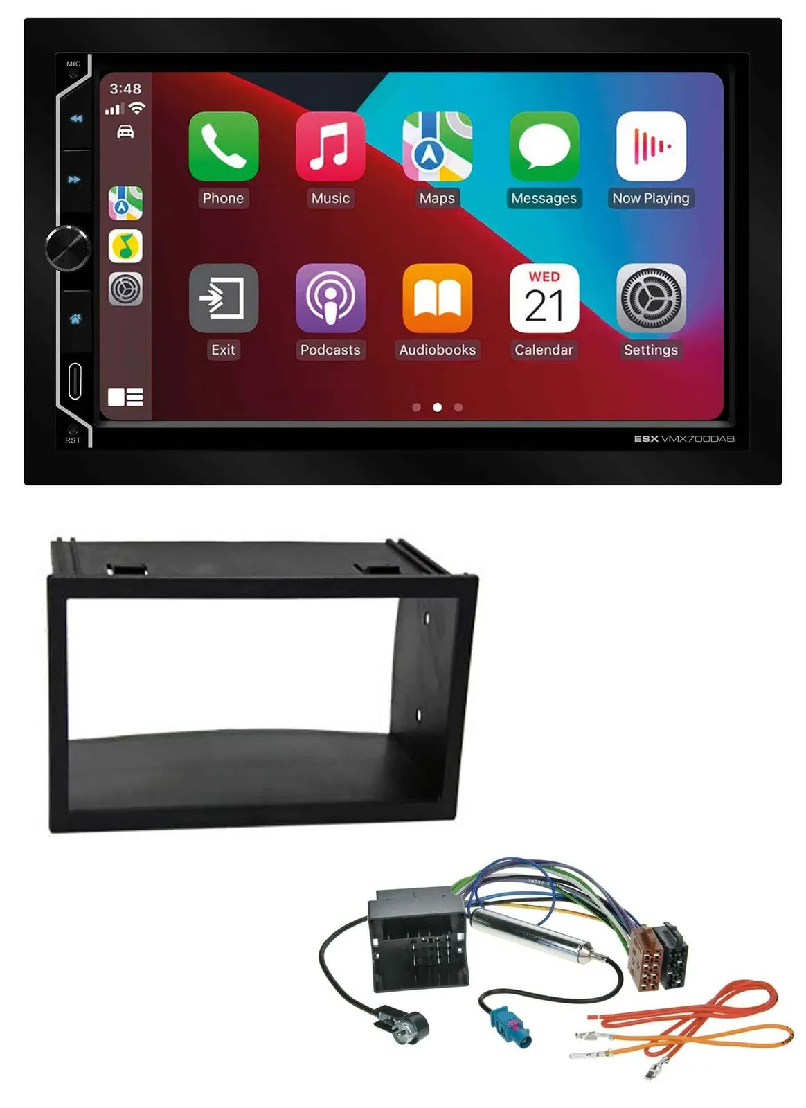 ESX 2DIN DAB USB MP3 Bluetooth Autoradio für VW Golf IV Polo Passat T4 Fox Quadl