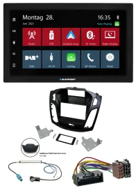Blaupunkt MP3 Bluetooth DAB 2DIN USB Autoradio für Ford Focus 2014-2018 schwarz