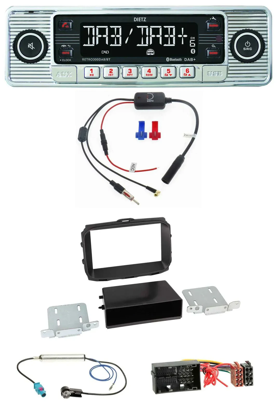 Dietz DAB USB MP3 Bluetooth Autoradio für Alfa Romeo Giulietta 940 Facelift ab 1