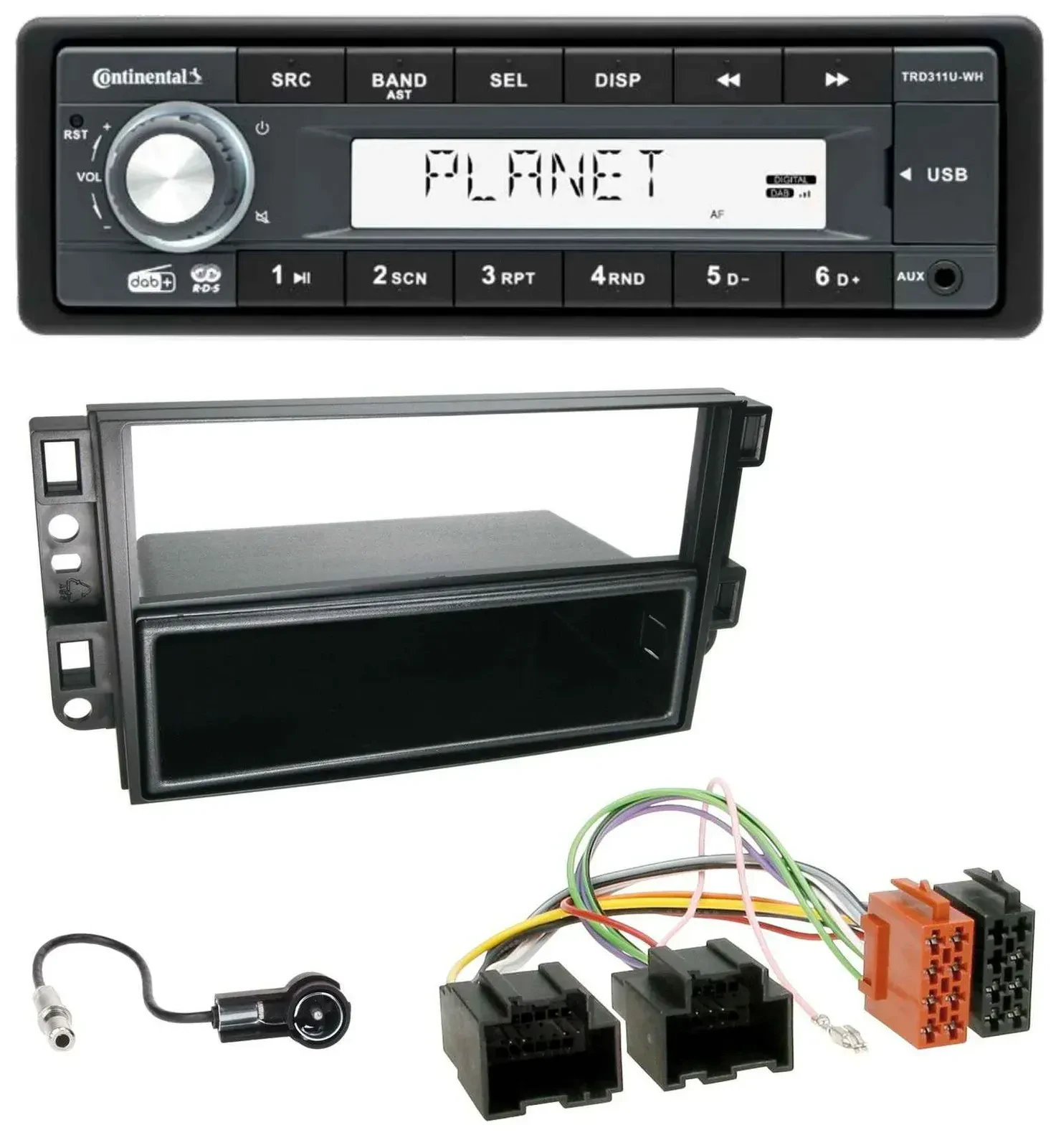 Continental MP3 AUX USB DAB 1DIN Autoradio für Chevrolet Aveo Epica Captiva 06-1