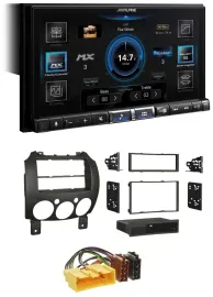 Alpine DAB 2DIN USB Bluetooth MP3 Autoradio für Mazda 2 (ab 2007)