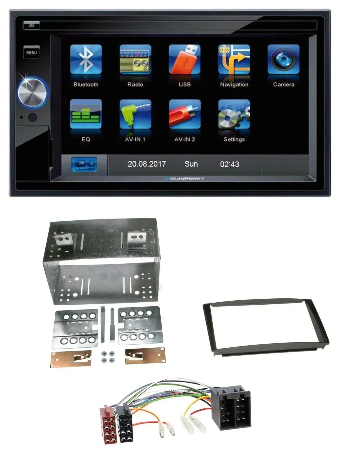 Blaupunkt SD Bluetooth 2DIN MP3 USB AUX Autoradio für Kia Ceed 01-09 proCeed 08-