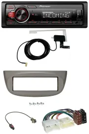 Pioneer MP3 AUX CD DAB USB Autoradio für Renault Twingo ab 2012 beige-grau