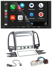 JBL USB 2DIN MP3 Bluetooth AUX Autoradio für Hyundai Santa Fe 4 Schalter ab 11