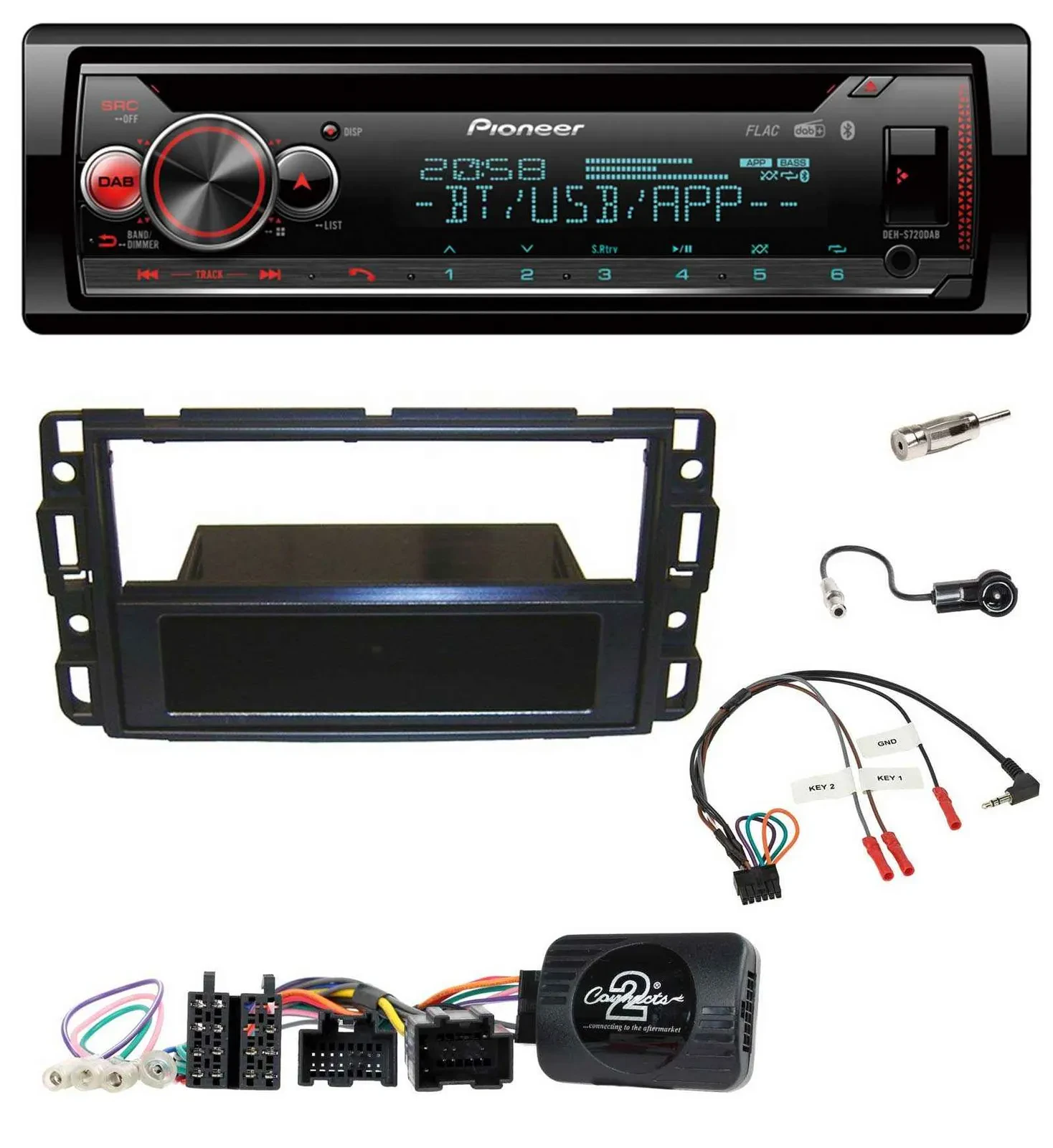 Pioneer Lenkrad DAB CD Bluetooth USB Autoradio für Cadillac BLS YSCF 2006-2010