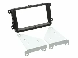 Einbaurahmen Set Doppel DIN Autoradio für Seat Skoda VW schwarz Kit