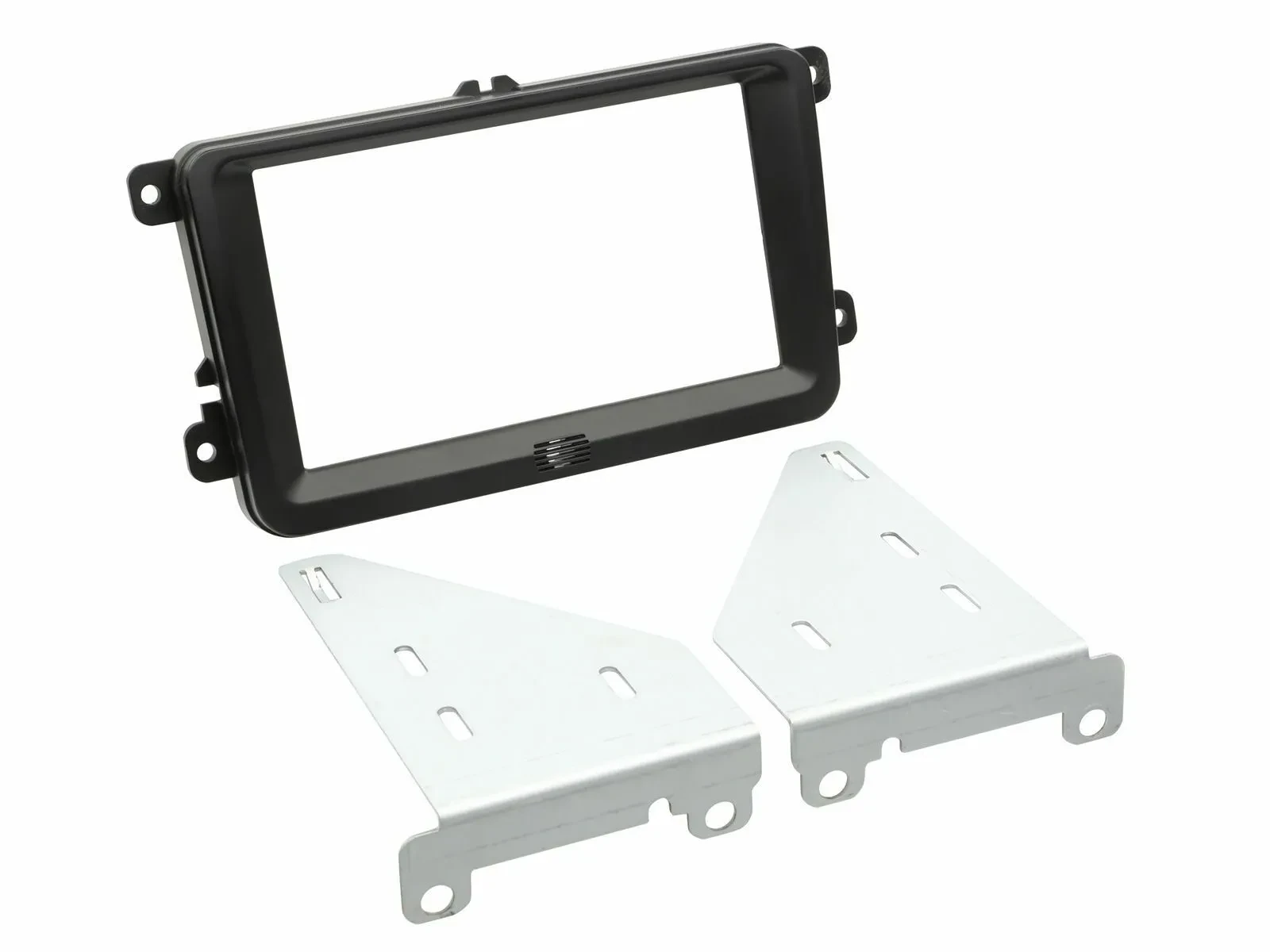 Einbaurahmen Set Doppel DIN Autoradio für Seat Skoda VW schwarz Kit