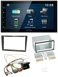 Kenwood 2DIN Bluetooth MP3 USB DAB Autoradio für Opel Astra H Corsa D Zafira B K
