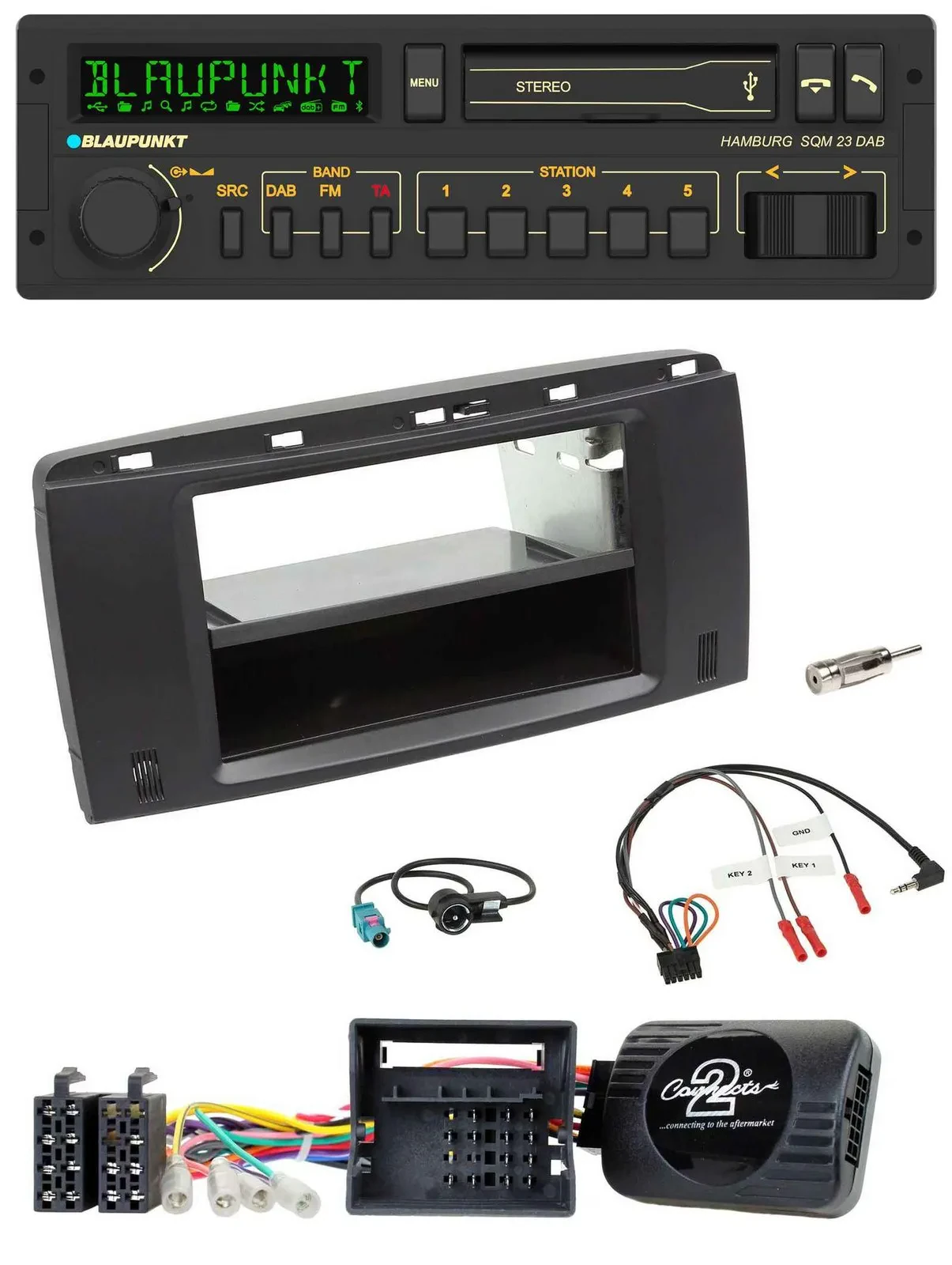 Blaupunkt USB DAB Bluetooth Lenkrad Autoradio für Mercedes R-Klasse W251 2006-20