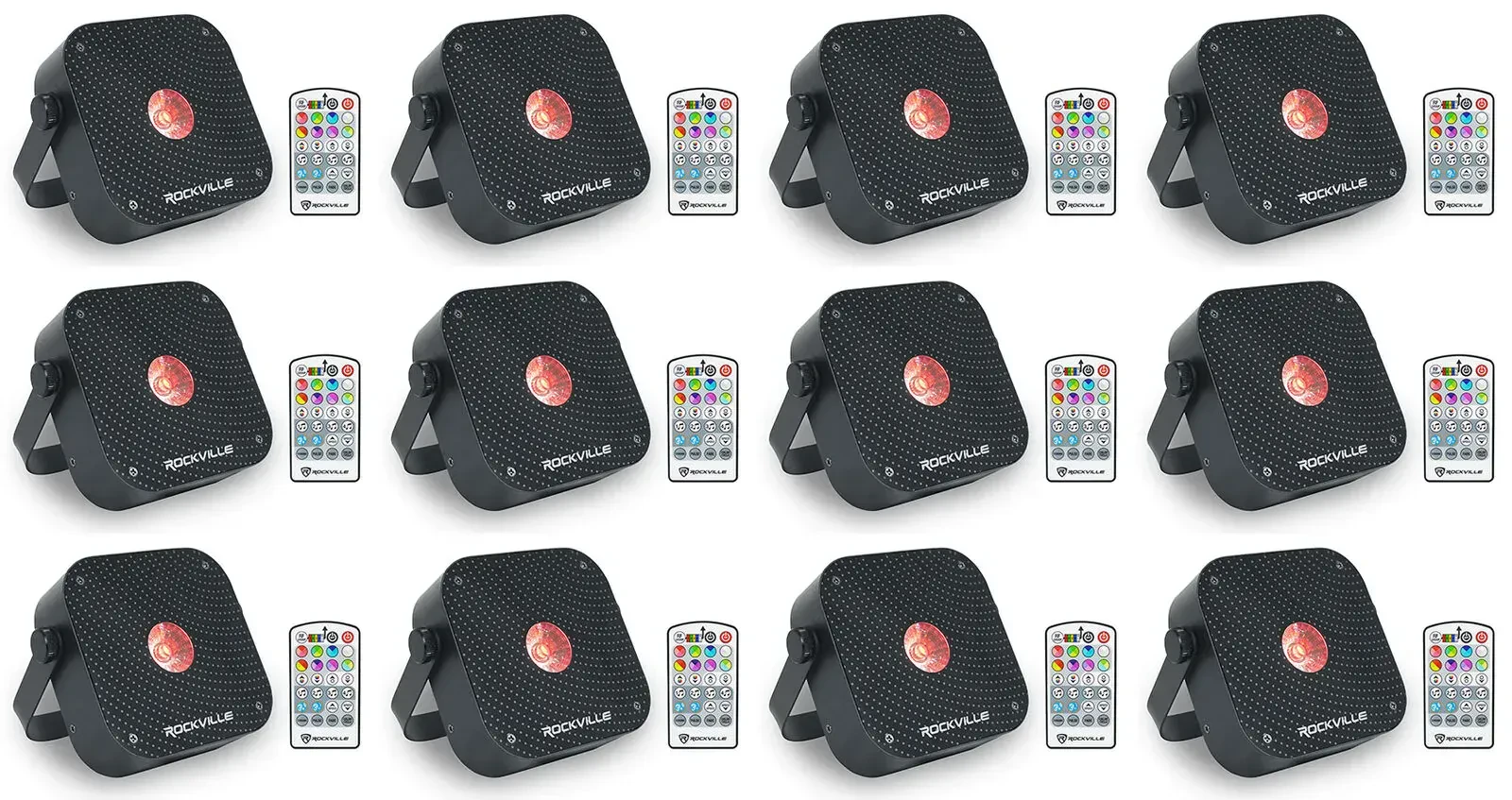 Светодиодный прибор Rockville MINI RF1 V3 Black (12 штук)