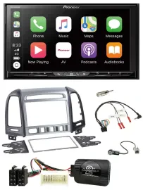 Pioneer 2DIN Lenkrad USB DAB DVD Bluetooth Autoradio für Hyundai Santa Fe 4 Scha