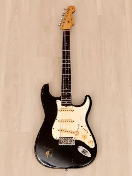 Электрогитара Fender Stratocaster Vintage Pre-CBS SSS Black w/case USA 1962
