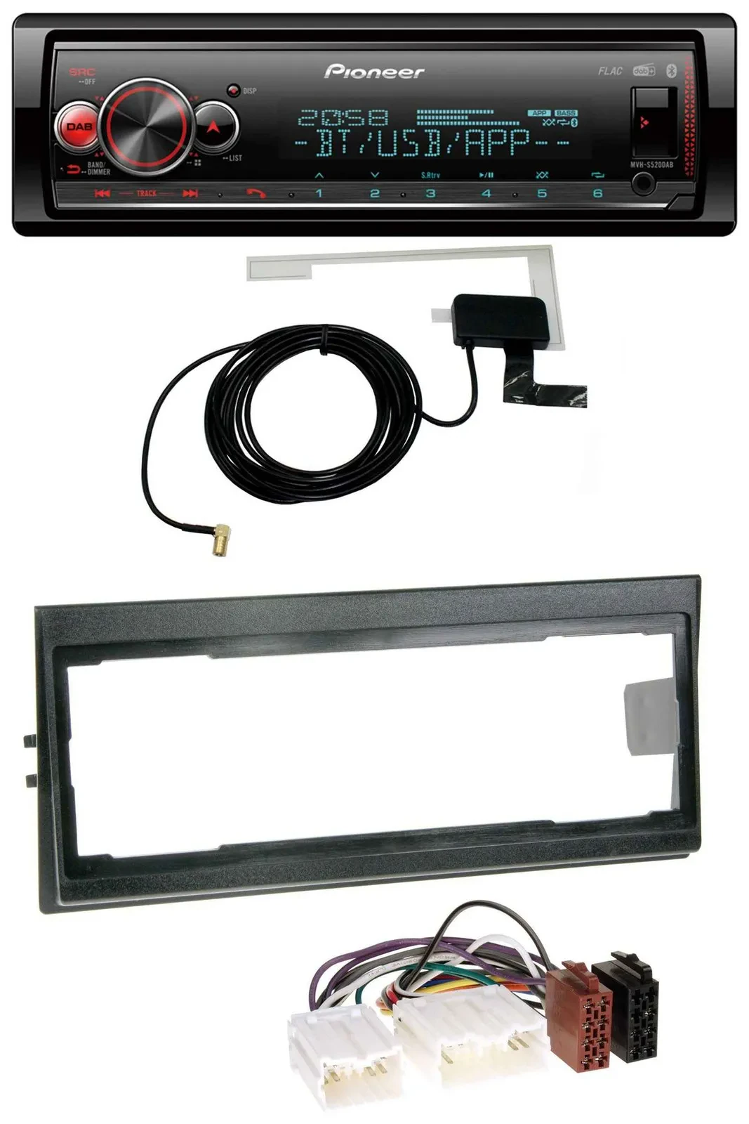 Pioneer Bluetooth DAB USB MP3 Autoradio für Volvo 940, 960, S40 (bis 2000)