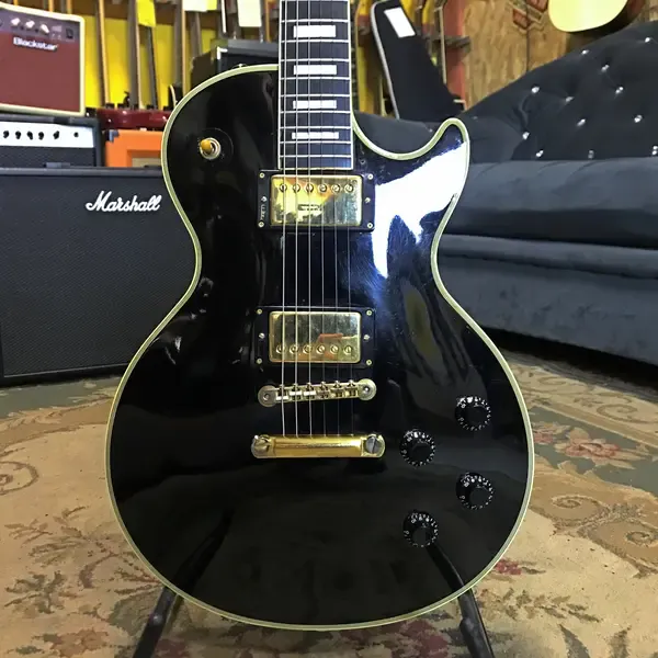 Электрогитара Burny LP Custom RLC-65 HH Black Japan 1980s