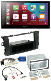 Автомагнитола для Toyota Auris 2011-2012 Pioneer 2DIN, DAB, Bluetooth, USB, совместимая с кнопками на руле, черная