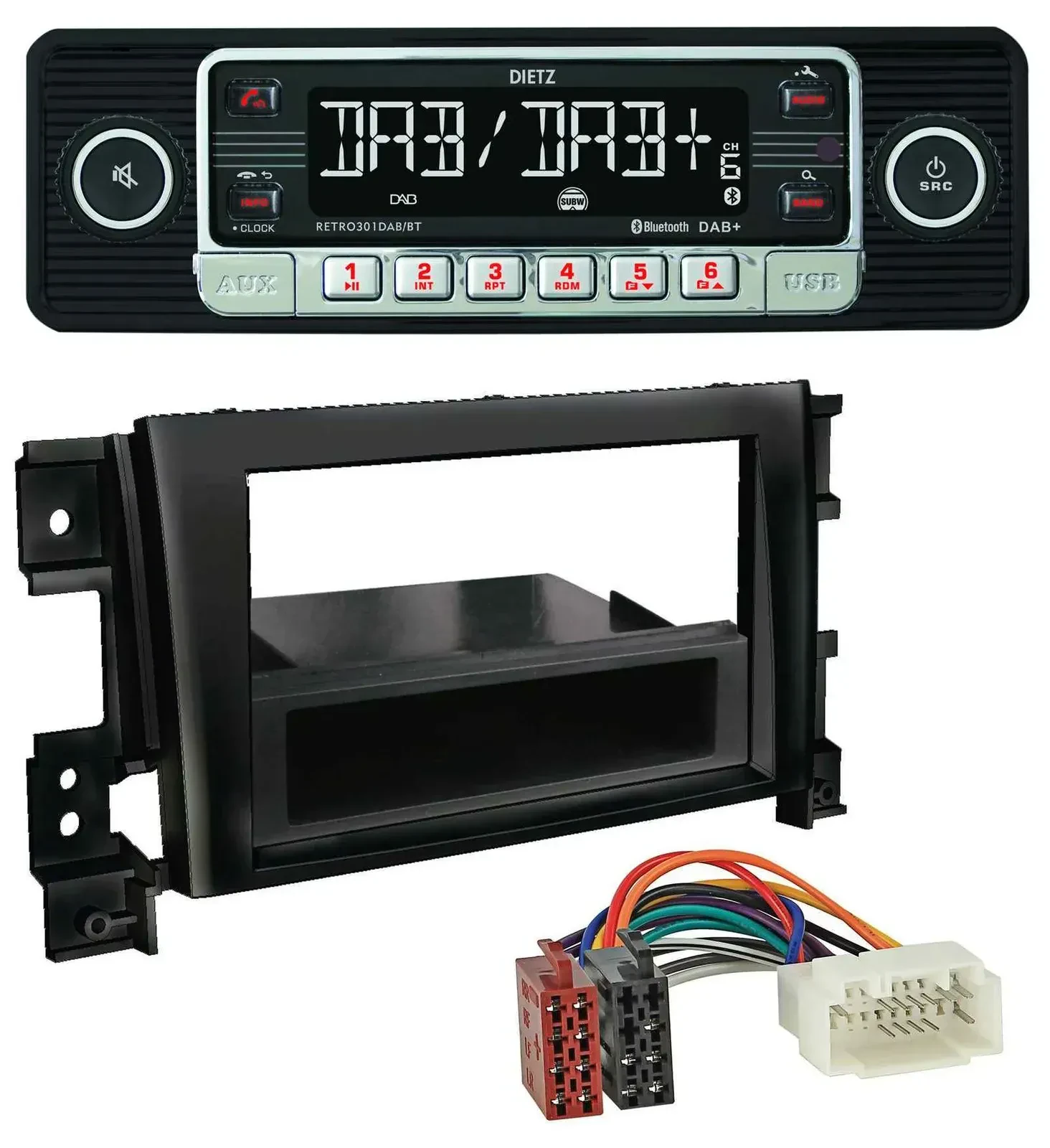 Dietz USB DAB MP3 Bluetooth Autoradio für Suzuki Gran Vitara (ab 2005)