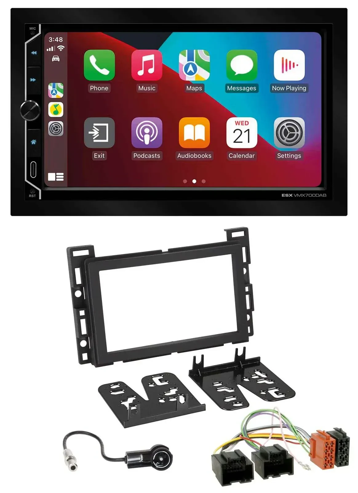 ESX 2DIN DAB USB MP3 Bluetooth Autoradio für Chevrolet Opel GT 07-09