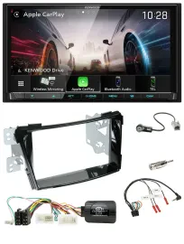 Kenwood Lenkrad 2DIN USB DAB Bluetooth Autoradio für Hyundai i40 ab 2011 VF Klav