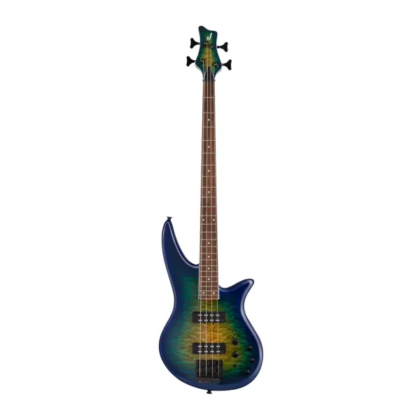Jackson X Series Spectra Bass SBXQ IV 4 String Electric Guitar Amber Blue Burst