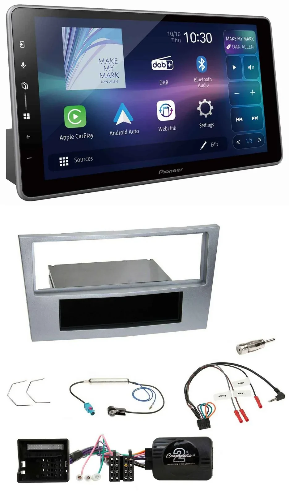 Pioneer Bluetooth USB DAB Lenkrad Autoradio für Opel Astra H Zafira B Corsa D ma