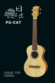 PukanaLa Model PU-CAT Solid Spruce top Series Tenor Size Ukulele w/ Gloss Finish