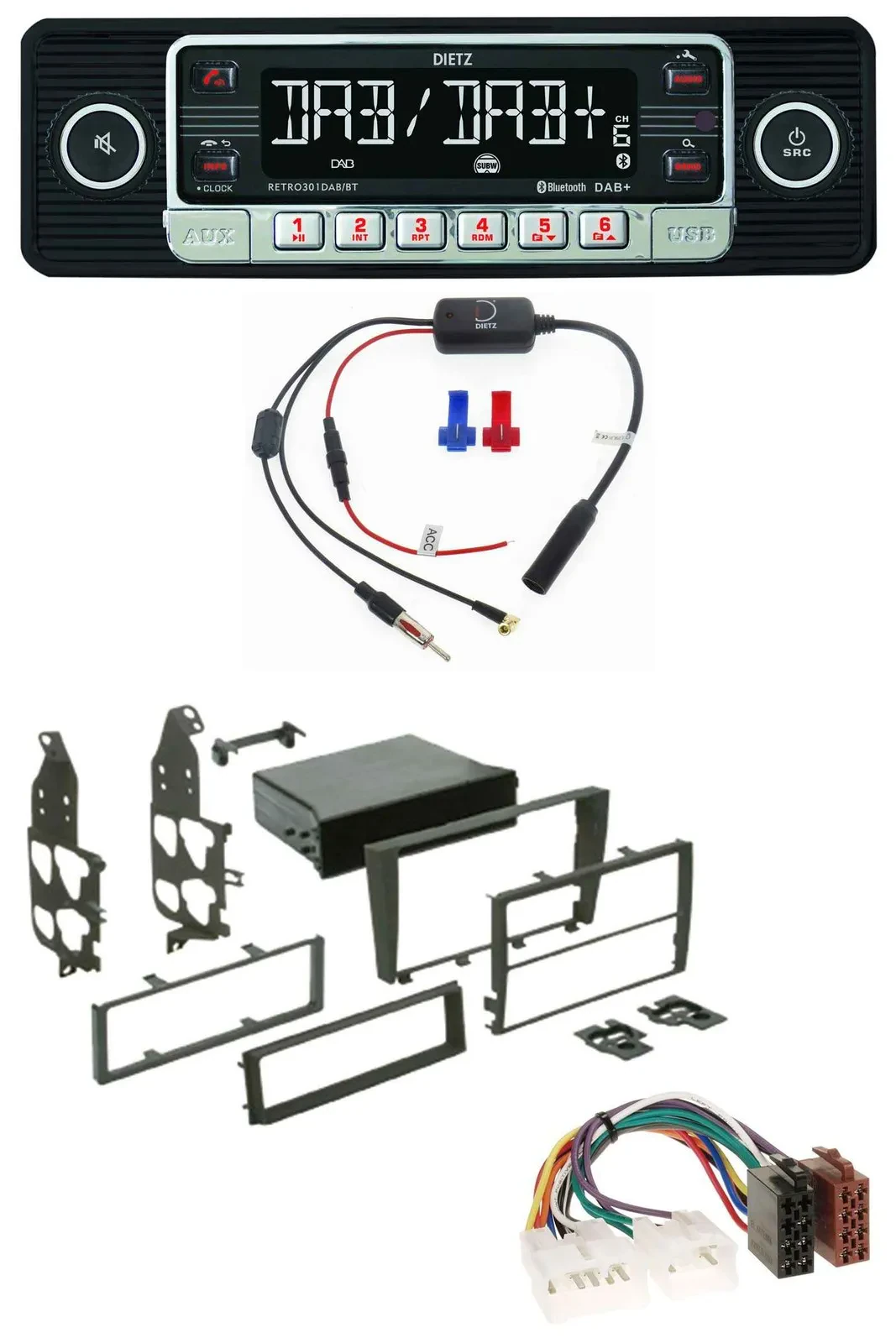 Dietz MP3 DAB Bluetooth USB Autoradio für Lexus IS 300 (XE1, 2001-2005)