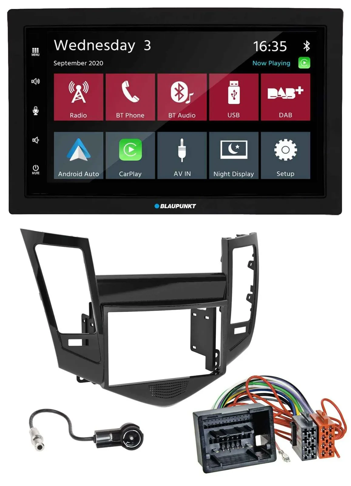 Blaupunkt 2DIN MP3 USB Bluetooth DAB Autoradio für Chevrolet Cruze ab 2009