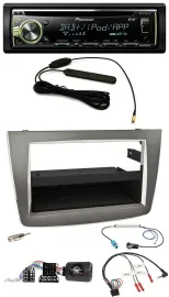 Автомагнитола для Alfa Romeo Mito (955, 2008–2014) Pioneer MP3, CD, USB, DAB, управление с руля, серебристая