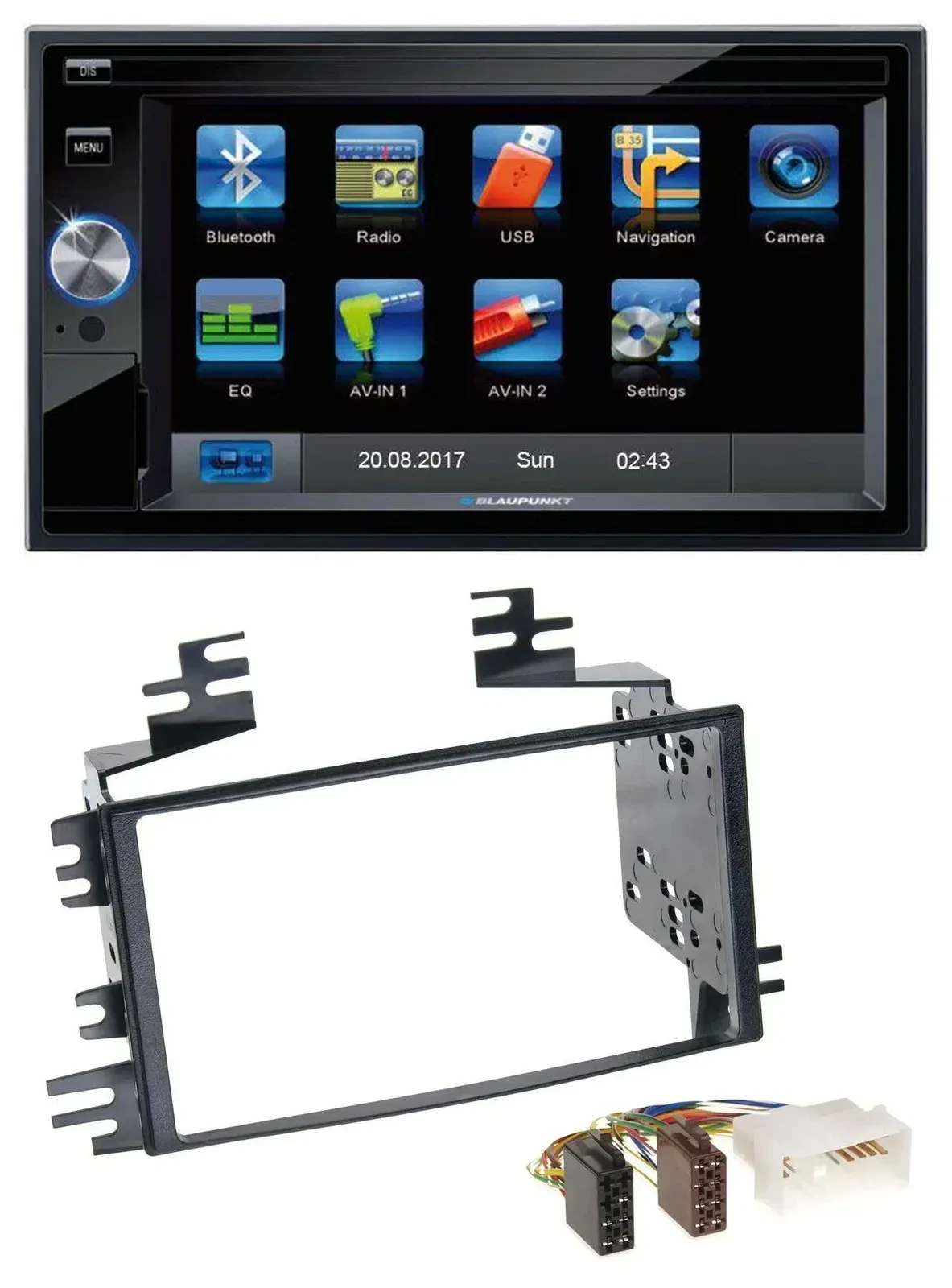 Blaupunkt SD Bluetooth 2DIN MP3 USB AUX Autoradio für Kia Rio Rio5 Sportage Hyun