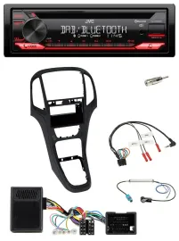 JVC CD DAB USB Bluetooth Lenkrad Autoradio für Opel Astra J 2009-2016 Perl schwa