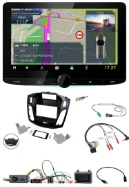 Kenwood Bluetooth DAB TMC 2DIN Lenkrad USB Navigation für Ford Focus 2014-2018