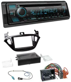 Kenwood Bluetooth USB CD MP3 DAB Autoradio für Opel Adam ab 13 Corsa E ab 15 Abl