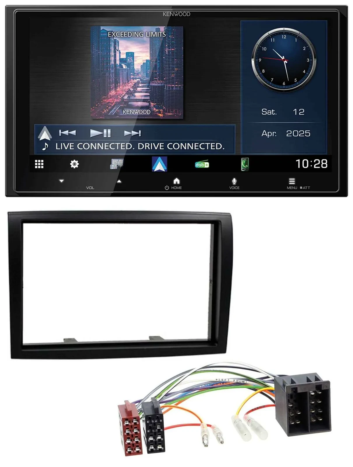 Kenwood Bluetooth 2DIN USB DAB MP3 Autoradio für Fiat Ducato Citroen Jumper Peug
