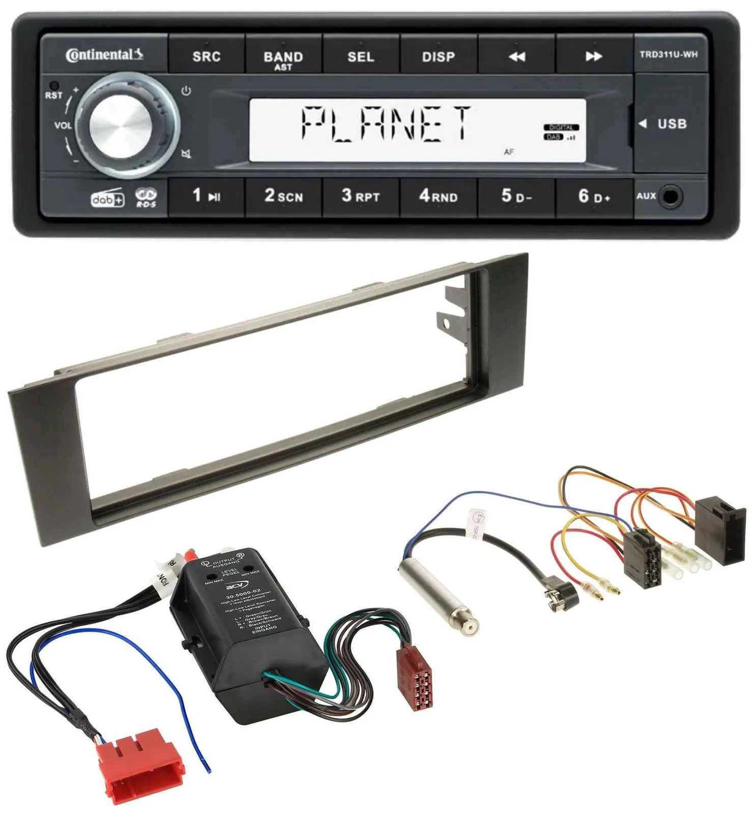 Continental MP3 AUX USB DAB 1DIN Autoradio für Audi A3 8P 03-06 Bose Aktivsystem